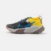 Nike Performance Zoomx Zegama- Trail Running Shoes - Black/Light Photo Blue/Vivid Sulfur/Track Red/Plum Eclipse