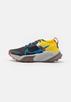 Nike Performance Zoomx Zegama- Trail Running Shoes - Black/Light Photo Blue/Vivid Sulfur/Track Red/Plum Eclipse
