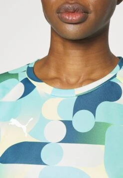 Puma Individual Blaze- Sports T-Shirt - Electric Peppermint/Dark Night -Deals Sport Girl Outfit Store d92e2232178b40cfa877756bb5311102