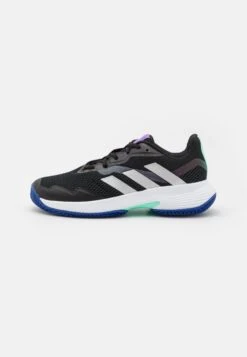 ADIDAS PERFORMANCE Courtjam Control Clay - Clay Court Tennis Shoes - Core Black/Silver Metallic/Pulse Mint