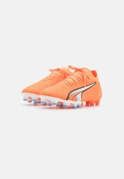 Puma Ultra Match Fg/Ag - Moulded Stud Football Boots - Ultra Orange/White/Blue Glimmer -Deals Sport Girl Outfit Store e71aec61aa3c4eadb782c0c73571e0cd