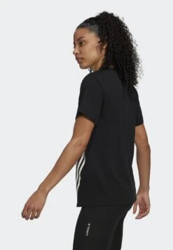 ADIDAS PERFORMANCE Wtr Icns 3S- Print T-Shirt - Black/White -Deals Sport Girl Outfit Store eb4f3a923906451096e7665256f8a422