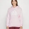 Adidas Sportswear Essentials Logo BoyfriendHoodie - Hoodie - Clear Pink/White