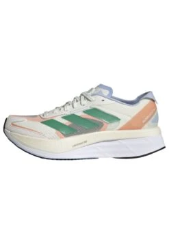 ADIDAS PERFORMANCE Adizero Boston 11 W - Competition Running Shoes - White Tint Court Green Coral Fusion