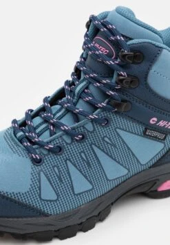 Hi-Tec Raven Mid Wp - Hiking Shoes - Light Smoke/Light Navy/Pink -Deals Sport Girl Outfit Store f0506ccd4d5a4ce297d86264b4313f21