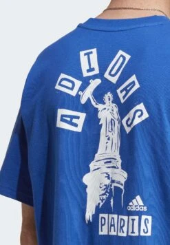 ADIDAS PERFORMANCE Graphic - Print T-Shirt - Royal Blue -Deals Sport Girl Outfit Store f7c6f5cd626649d5b7d0d020634f6bd5